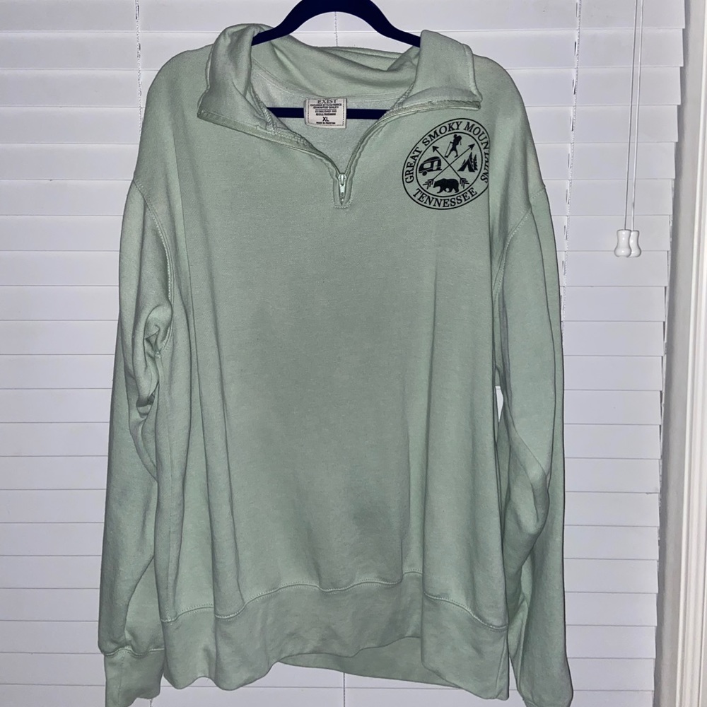 great smokey mountains quarter zip sweatshirt - size: xl EUC